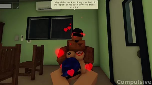 Roblox-Schwulenporno-Cartoon: Unterwürfiger Twink wird im Klassenzimmer von seinem tyrannischen schwarzen Freund gefickt