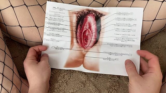 Sexy Plump-assed Nerdy Cutie Offers a Guy To Study Females Anatomy On the Example Of Her Own Pussy