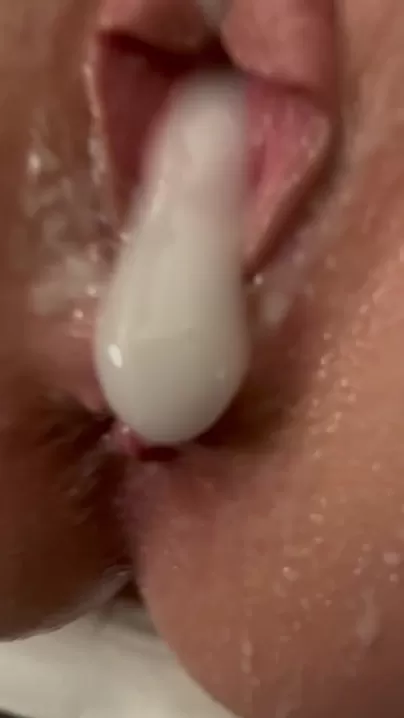 Verrückter Creampie aus der Nähe