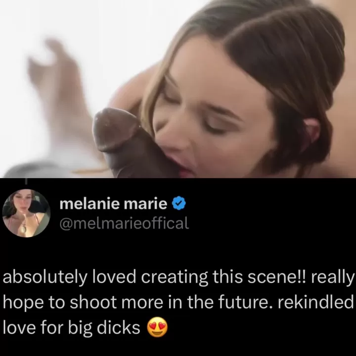 Melanie amou sua experiência Blacked