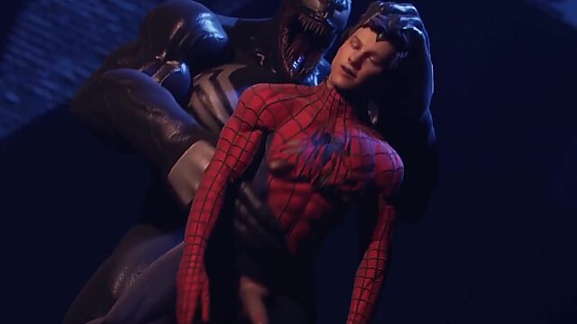 3D Gay Porn: Defeated Spiderman Surrenders His Asshole To Venoms Gigantic Boner