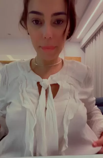 Big blouses hide big reveals! Showing my swollen NATURAL DD