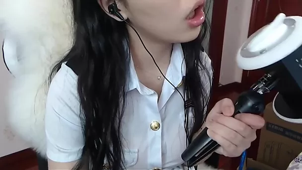 ASMR Cute Steward Will Lick Your Ears