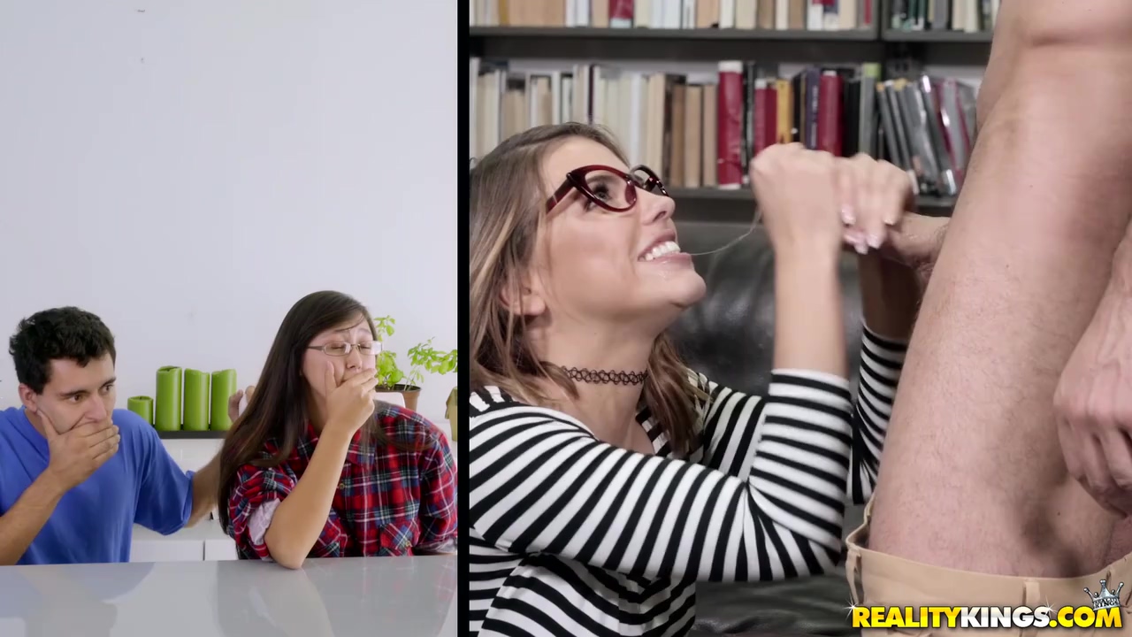 Bitch in glasses sucked cock in Library and wants rough sex right here