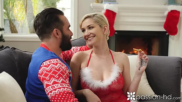 Skye Blue and romantic sex for Christmas
