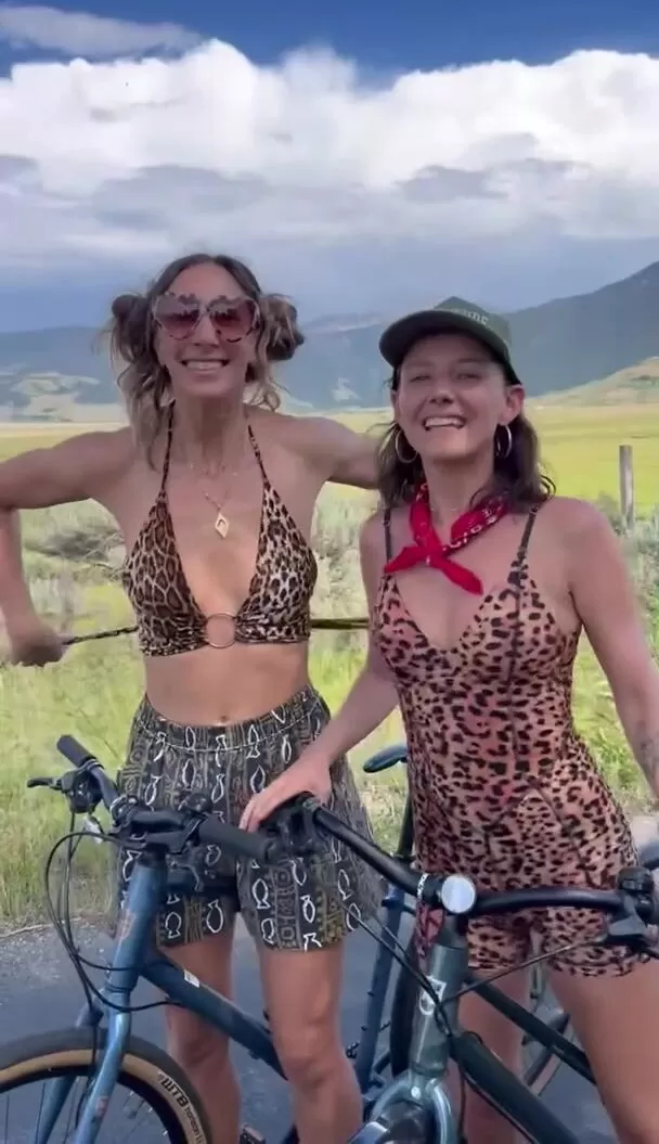 Flashing sur des vélos à Jackson Hole