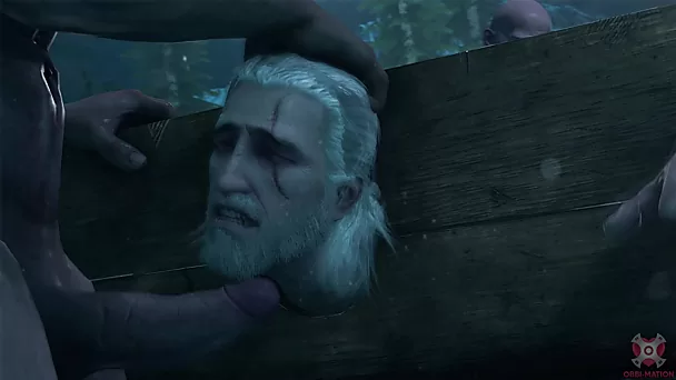 Schwuler Geralt spürt die ganze Macht des Skellige-Schwanzes in einer 3D-animierten Orgie