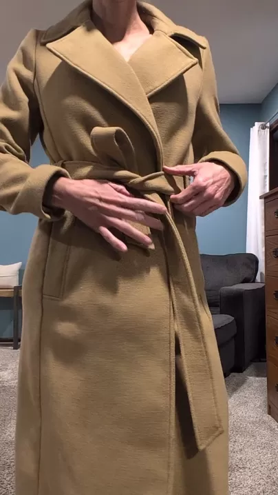 Nothing under the long overcoat trick, works every time