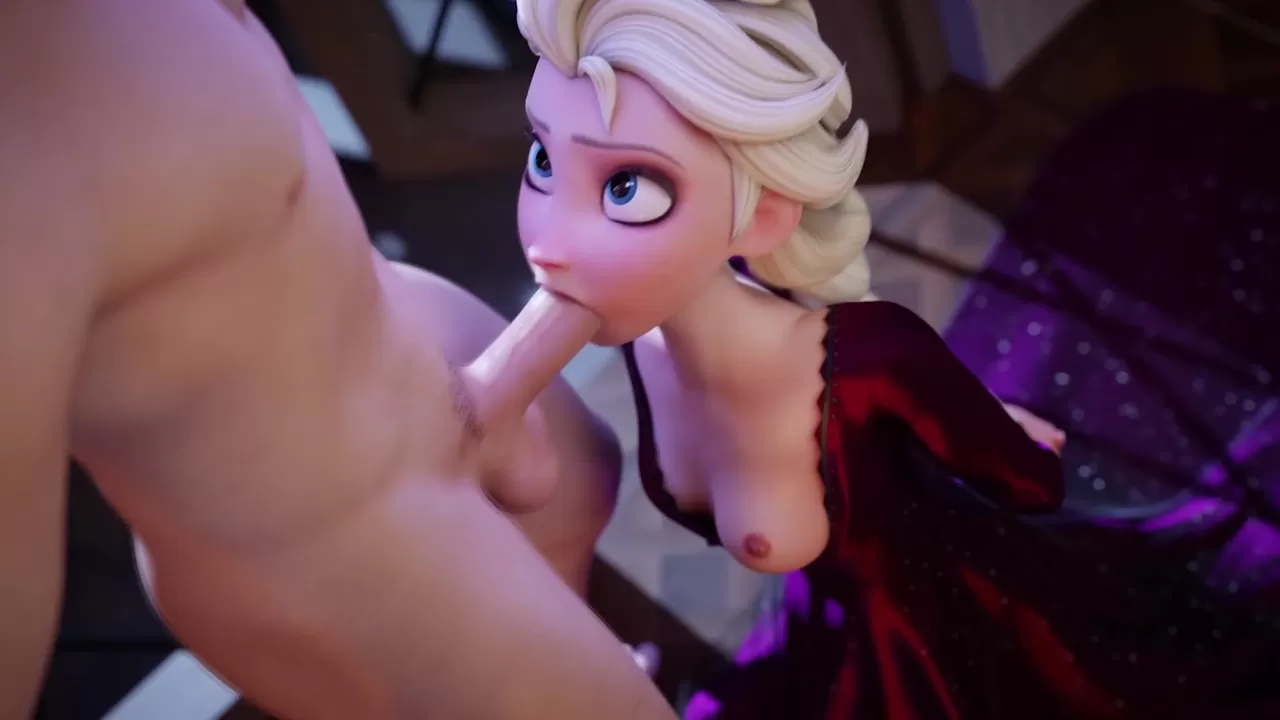 Elsa hace garganta profunda