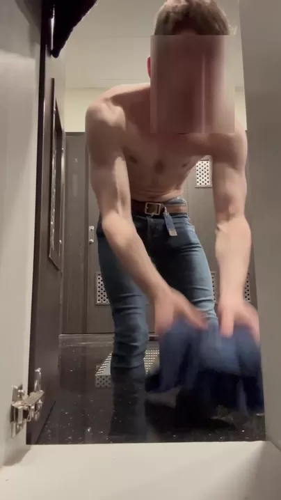 Changing in the locker room