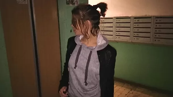 Real POV Public Sex / Russian Teen Walks with Cum In Panties