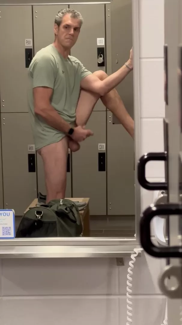 Jerking off in the gym locker room. Would hate to get caught