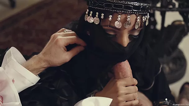 Arab princes was punished with Husband's huge cock and fucked hard!