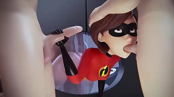 Elastigirl de los increíbles obtiene una compilación jugosa de mierda