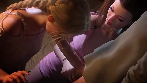 Niegrzeczne MILF-y kochają duże i twarde kutasy animowane w 3D