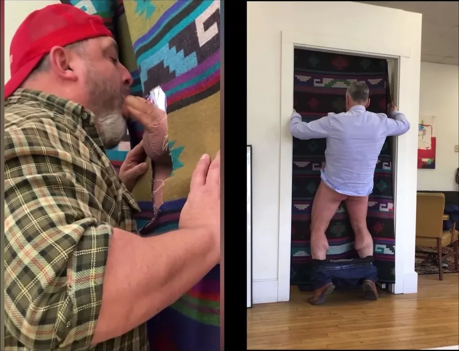 Homme d'affaires marié, voyageant à travers le Maine et excité comme un fou !! Il avait vu mes vidéos et a dit qu'il ferait un détour pour visiter mon gloryhole. Bosse, poussée et bordure. Il a éjaculé une énorme charge sur mon visage.