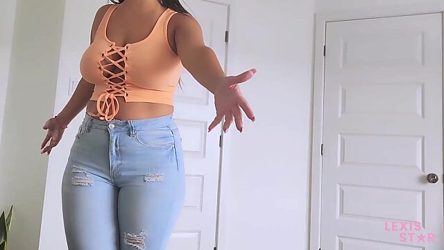 My stepsis caught me smelling her panties and then jumped on my cock(  creampie )
