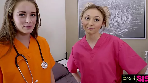 Petite stepsis plays doctor with my cock - Bratty Sis