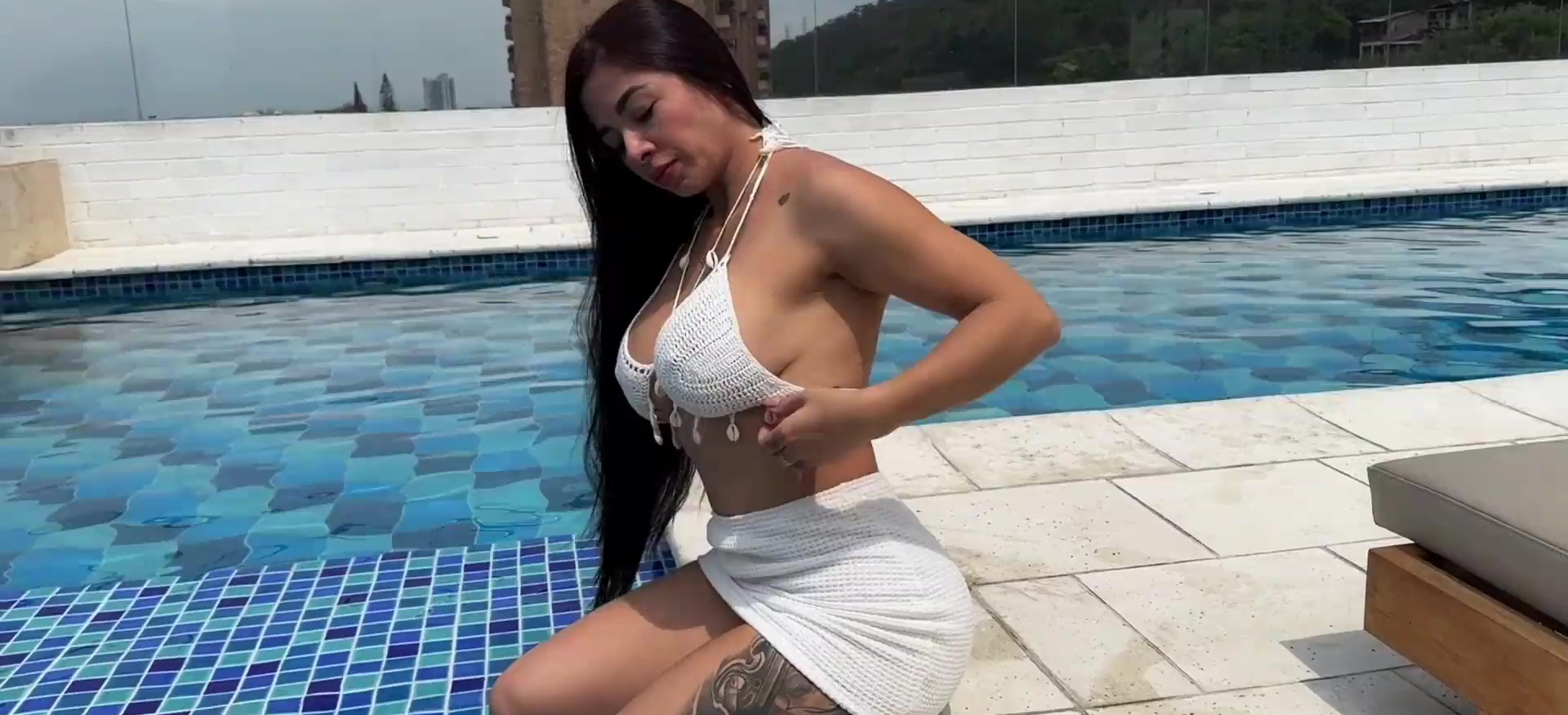 Curvy latina MILF with young stud