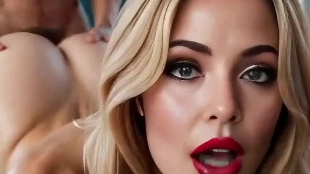 Stiefmutter mit üppigen Kurven genießt intensive Anal- und Pussy-Action zu Hause in dampfender KI