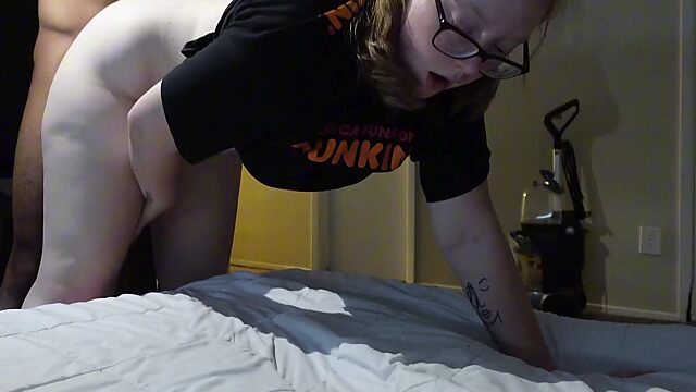 Pale chick gets a giant black cock in her phat pussy until they're both satisfied