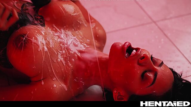 Heiße Brünette mit einem perfekten Körper wird von geilen Tentakeln angegriffen und in alle ihre Löcher gefickt und bekommt eine Creampie
