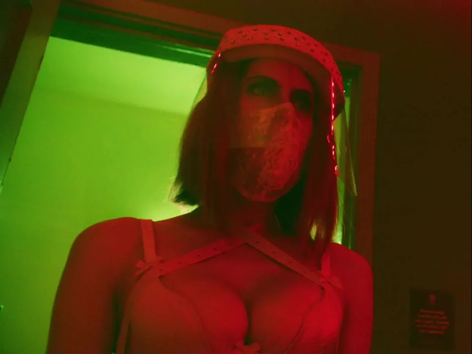Alexandra Daddario wearing lingerie in her new movie