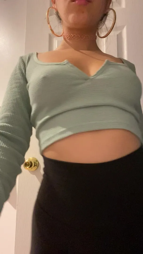 I never wear a bra.. I like catching all the boys staring at my tits