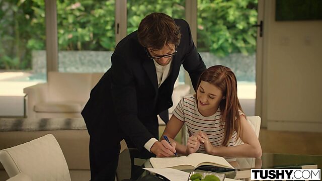 Redheaded and slim - Alaina got her ass stretched