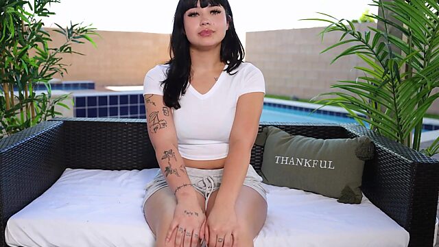 Sexy brunette girl with big ass teases her pussy with her vibrator and then rides my cock and moans in pleasure