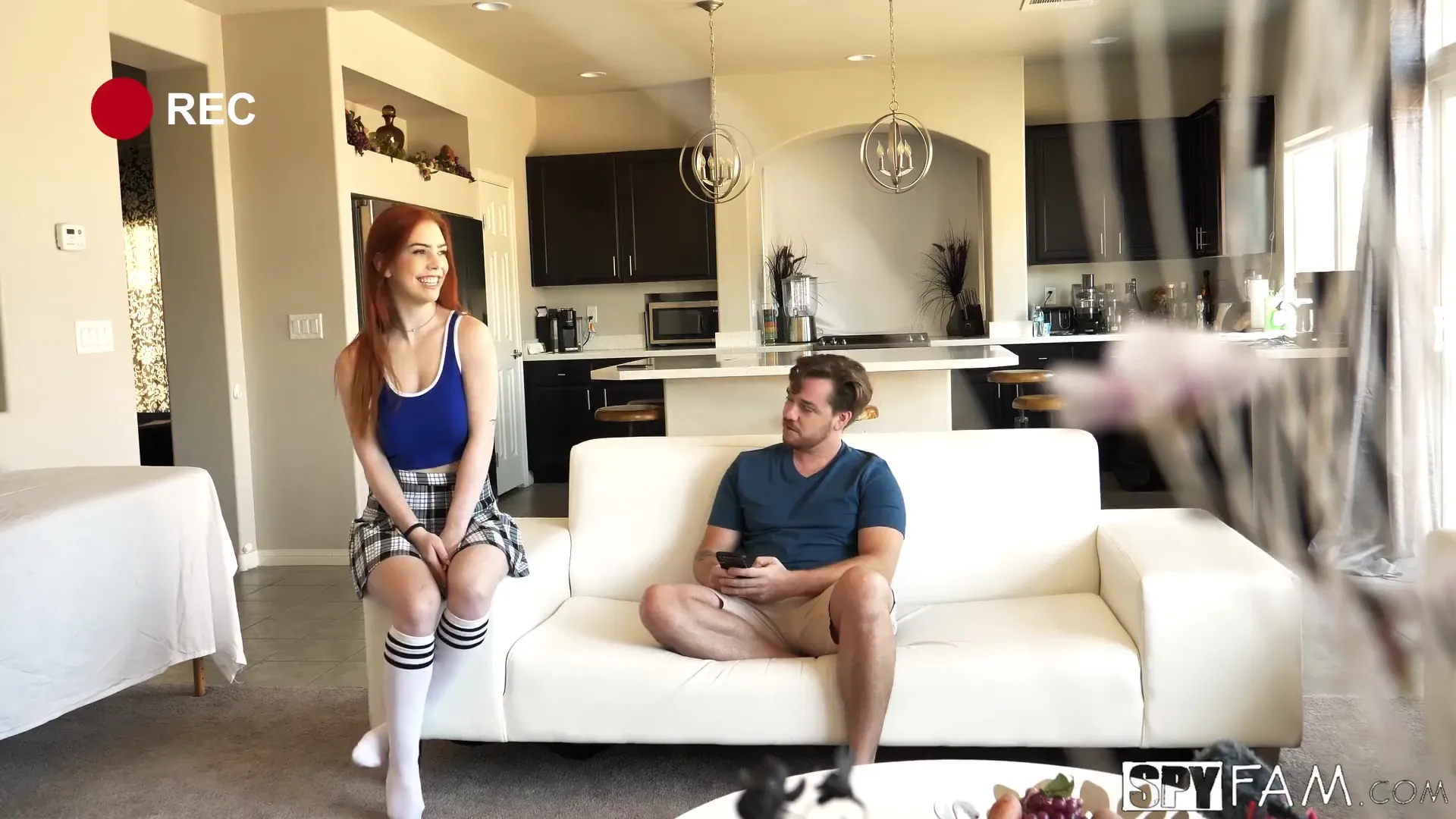 Shameless redhead stepsis gets caught and busted by her stepbrothers hidden image