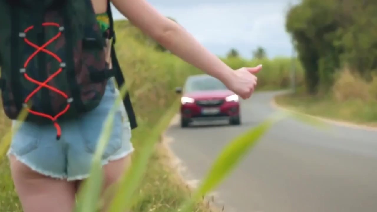 Honey brunettes hitchhike on cocks