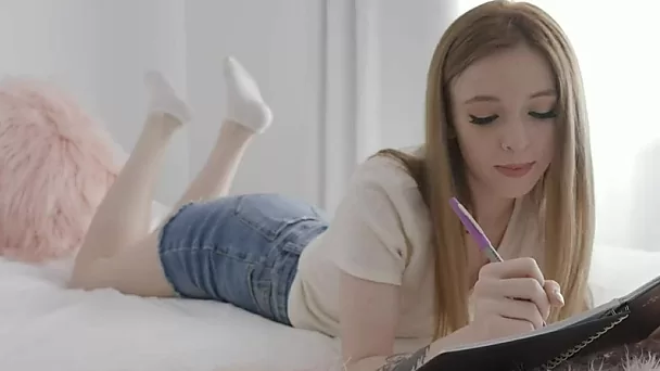 Pale skinny teen Madi Collins is about to land on doctor's cock during an appointment
