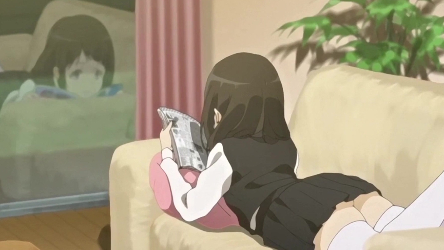 Hentai school girl is raw analized by pervert fellow on a couch image