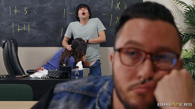 Kinky teacher is all about to fuck with a big student's cock
