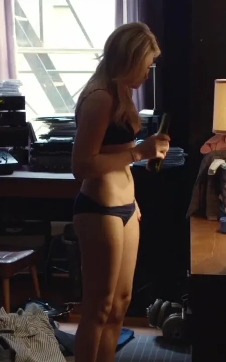 Chloe Moretz drinking beer in a bra and panties