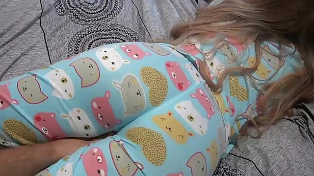 Teen in pajamas ass fucked in Amateur POV