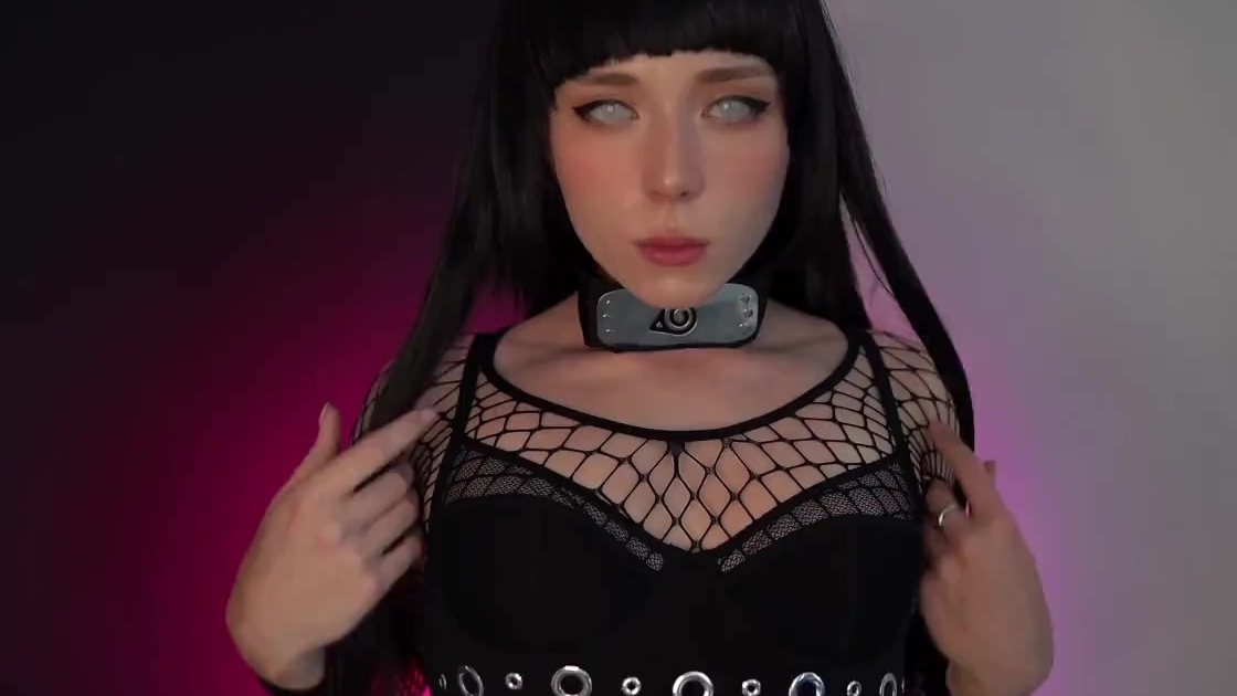 Slutty Hinata plays with pussy in solo video - Naruto Anime cosplay