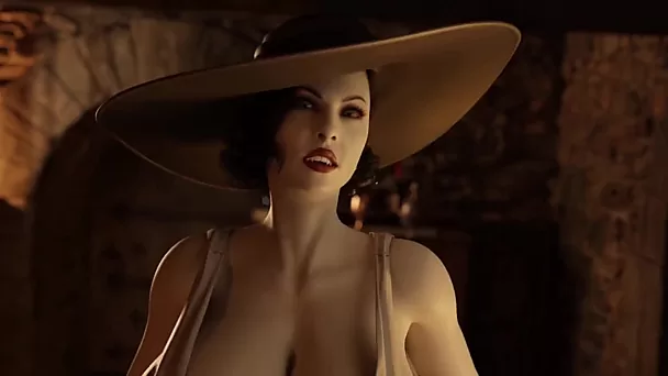 Фигуристую леди Димитреску трахнули в порно мультфильме - Resident Evil
