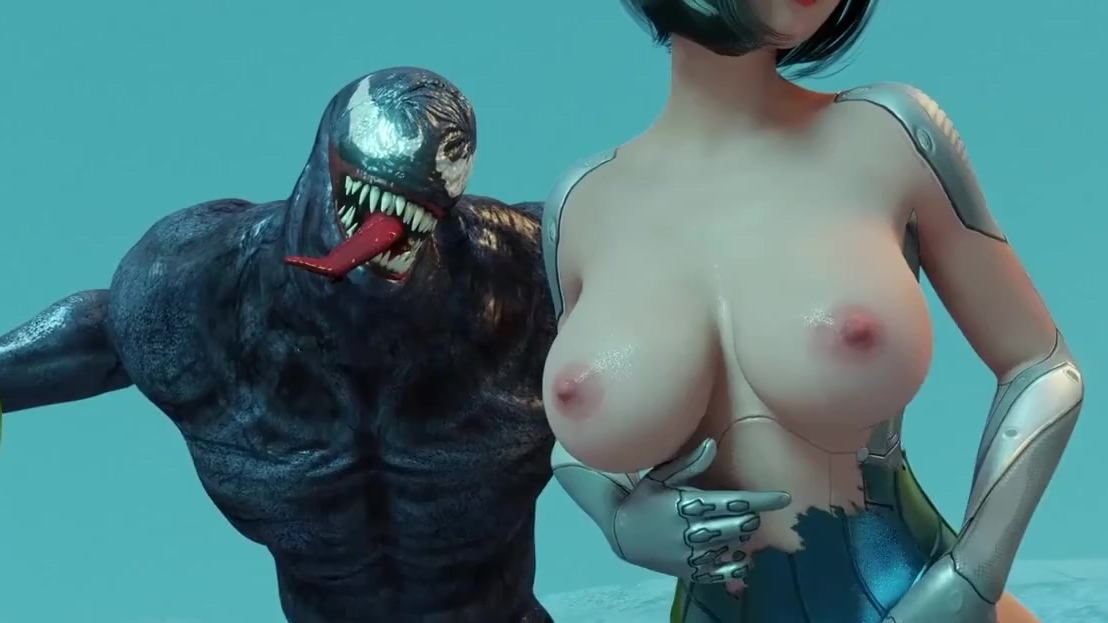 Beastly Female Porn - MMD hentai: intergalactic female warrior surrenders to Venom Beast