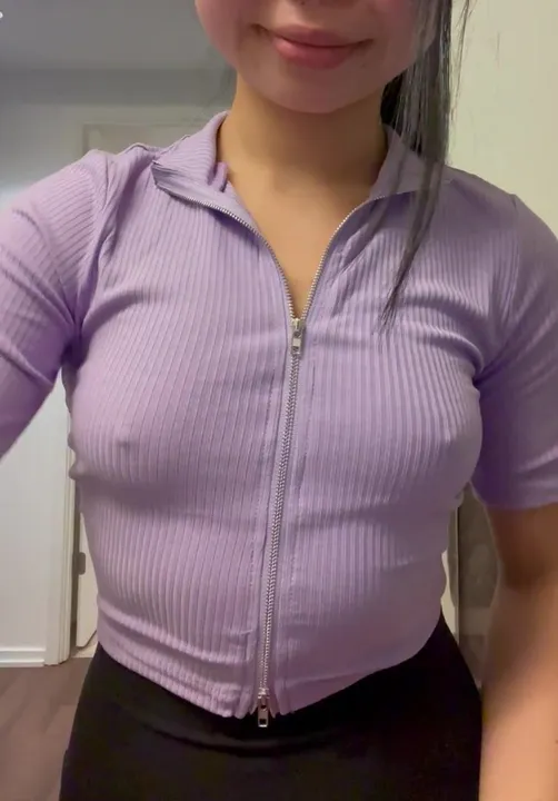 Doesn't matter if I zip it up or down, you will see my boobs anyway